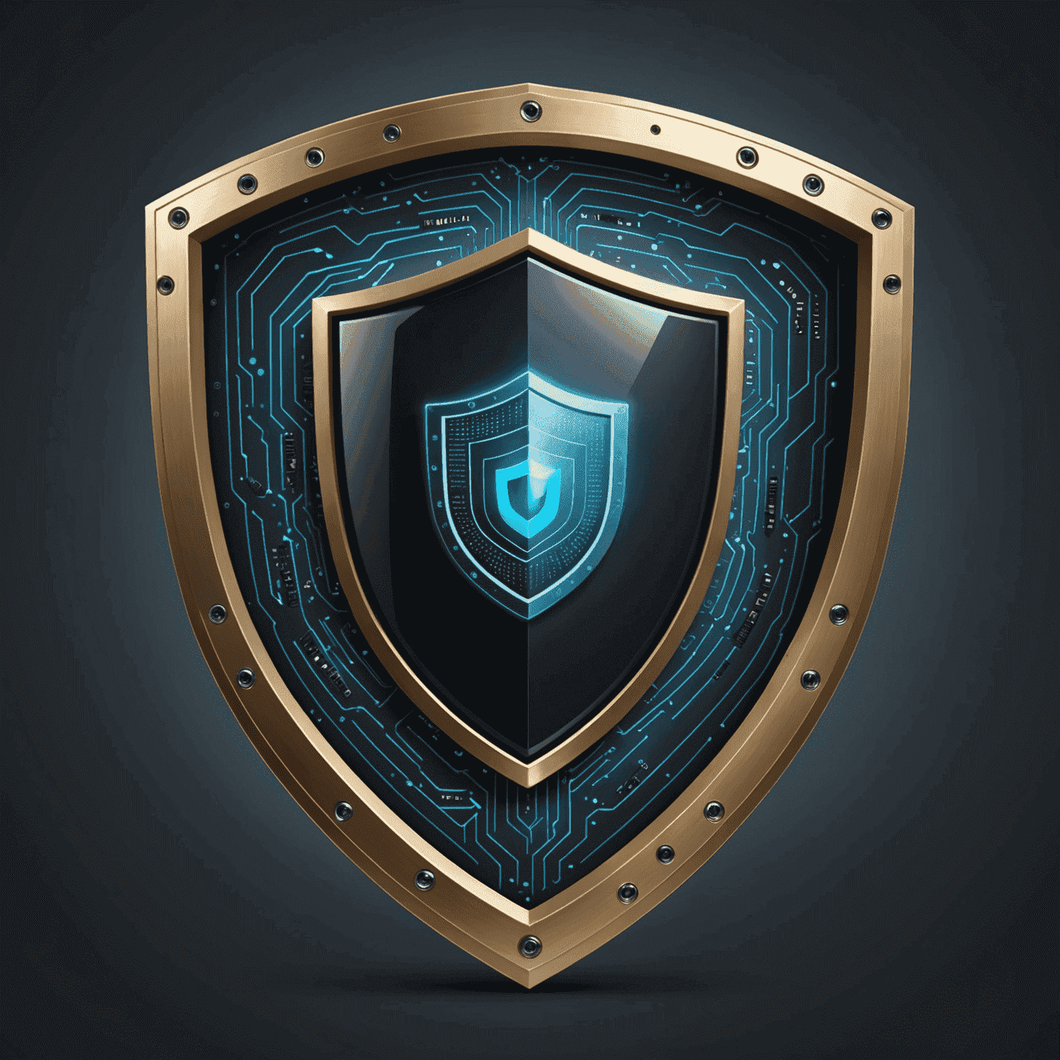 Imagen de un escudo digital protegiendo datos y dispositivos electrónicos, simbolizando la ciberseguridad avanzada